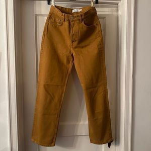 & Other Stories Tan/ Caramel Stockholm Atlier denim pant size 27